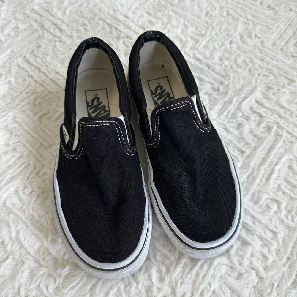 VANS Off The Wall Mens 3.5 Womens 5 Black Slip On Low Skate Shoes Sneakers - Picture 3 of 10